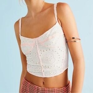 Free People Cream Buttoned Crop Top - Never Worn!!